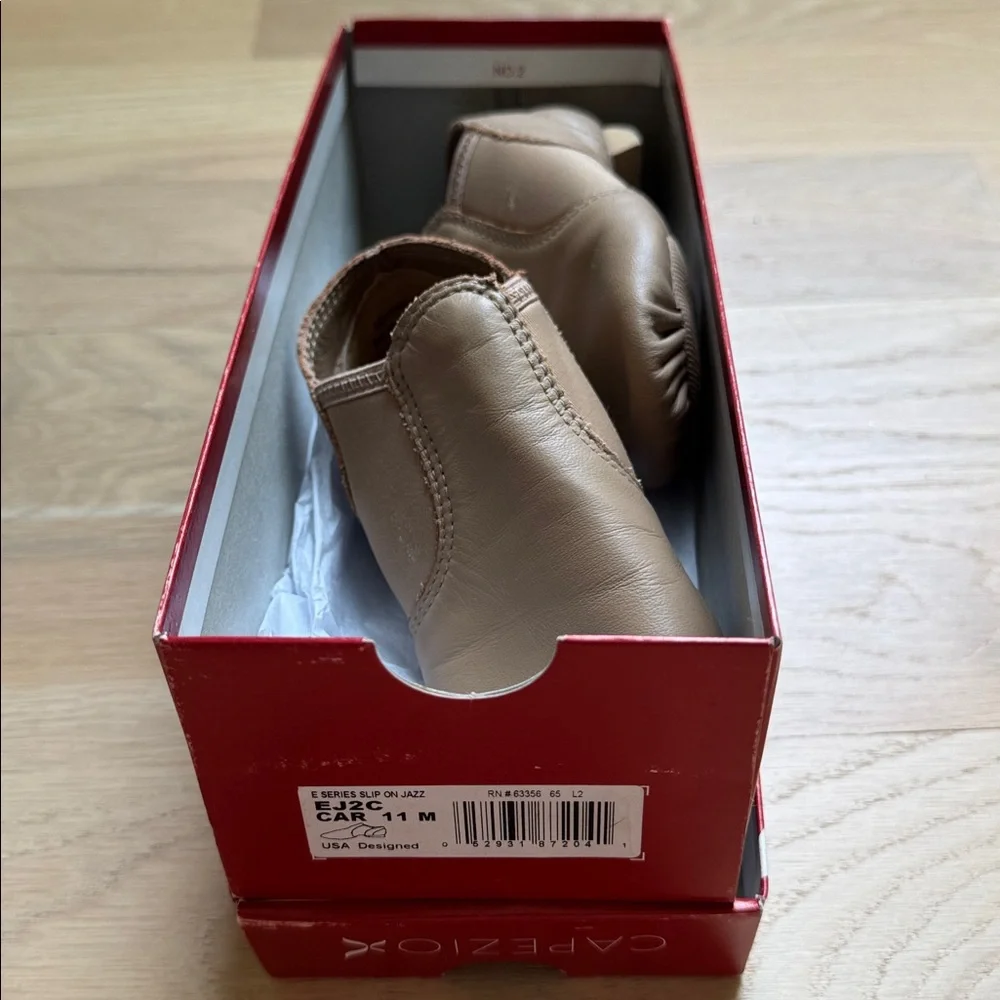 Kids’ Capezio Tan Slip On Jazz Dance Shoes - Size 11